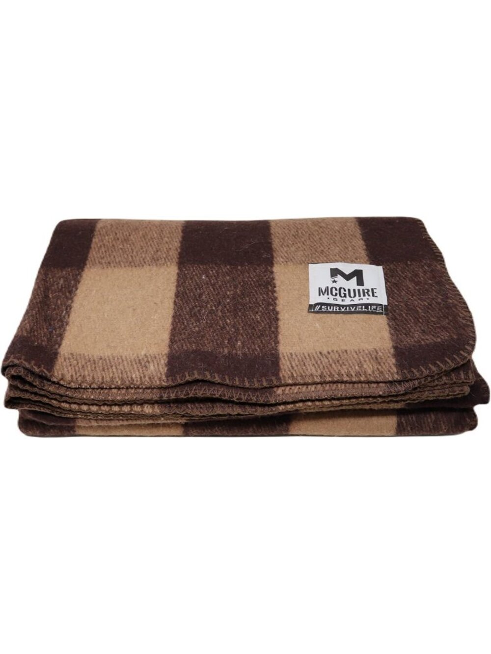 Cozy Wool Plaid Camping Blanket - Warm Survival Throw for Home & Outdoors